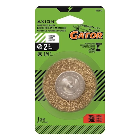 Gator Gator 2 in. Coarse Crimped Wire Wheel Brush Brass Coated Steel 4500 rpm 1 pc 389847
